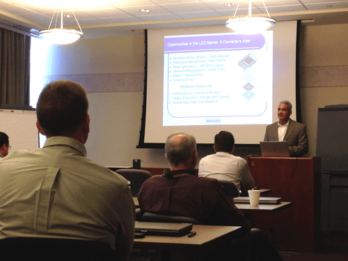 Craig Carrol, with Marian Fort Worth, presents to the 3M team at the 3M EMD National Sales Meeting.