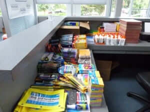 Over $900 was collected to buy school supplies for the students at Charles E. Nash Elementary School.