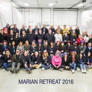 Group photo from Marian's company retreat in May 2016