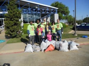 Marian Fort Worth also participated in "Great America Cowtown," where employees and their loved ones picked up trash and recyclable items around their work area. Together, they collected 11 bags of trash and 1 bag of recyclable items.