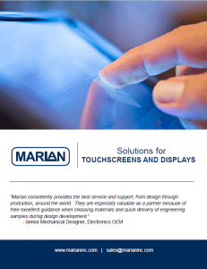 Solutions for Touchscreens and Displays