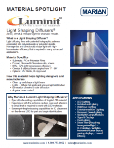 Luminit Light Shaping Diffusers