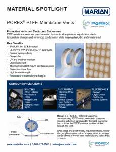 POREX PTFE Membrane Vents