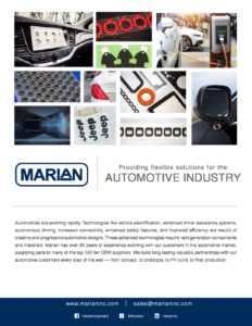 Marian Automotive Brochure
