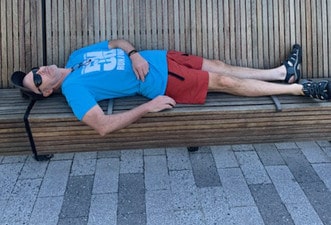 Greg engaging in a Marian Inc. team-building activity