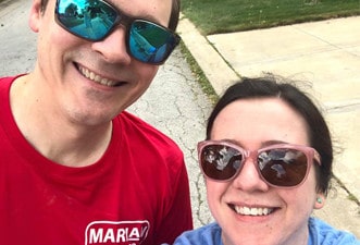 Karen engaging in a Marian Inc. team-building activity