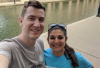 Lynn participating in a Marian Inc. community outreach event