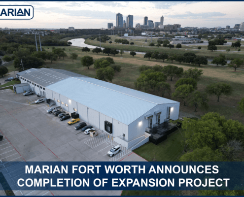 Marian Fort Worth‘s new expansion overlooking Fort Worth’s skyline.