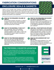 1 Page Guide: Enclosure Seals & Gaskets Fabrication Considerations