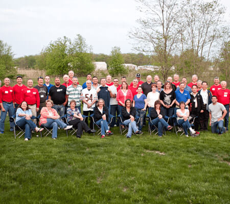 Employees representing all North American locations in Monticello, IN for the annual Marian Retreat