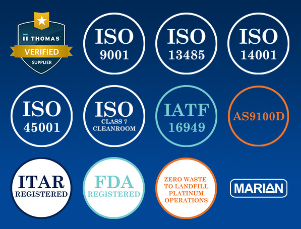 Marian’s Quality Certifications Marian’s Quality Certifications